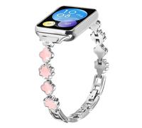 NovemFoal Bracelet compatible avec Xiaomi Smart Band 9 Pro/Band 8 Pro, bracelet élégant en métal réglable pour femmes et filles, taille unique, Acier allié, Pas de gemme