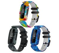 NovemFoal Bracelets de rechange compatibles avec Fitbit Ace 3, bandes en silicone imprimées pour Inspire 2 - Style sans effort, couleur explosive