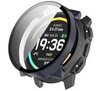 NovemFoal Coque compatible avec protection d'écran Suunto Vertical 2, coque de protection en PC construite avec un film en verre trempé HD pour montre intelligente Vertical2 (bleu)