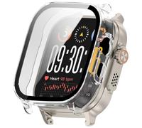 NovemFoal Coque de protection compatible avec protection d'écran Realme Watch 5, coque tout-en-un construite avec un film en verre trempé HD, accessoires de montre (transparent)