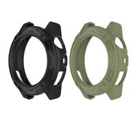 NovemFoal Étuis compatibles avec Coros NOMAD, coque de protection en TPU robuste, protection creuse pour cadre de montre, accessoires (noir + vert)