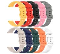 NovemFoal Lot de 10 bracelets de rechange en silicone de qualité supérieure compatibles avec montre intelligente Sekonda Connect 40 mm/Radley Series 21, bracelet de sport souple de 16 mm