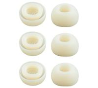 NovemFoal Lot de 3 paires d'embouts de rechange en silicone compatibles avec Soundcore P40i by Anker - Tailles XS/S/M/L (blanc avoine, S)
