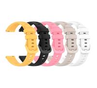 NovemFoal Lot de 5 bracelets de rechange en silicone de qualité supérieure compatibles avec montre connectée Sekonda Connect 40 mm/Radley Series 21, bracelet de sport souple de 16 mm, taille unique