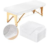 Noverlife Lot de 25 draps jetables pour table de massage, housses de lit de spa, housse de protection en tissu non tissé respirant, usage unique pour salon de beauté, soins du visage et du corps