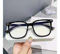 NOVESIXTDAT Grandes Lunettes de Lecture carrées Anti-lumière Bleue Lunettes de presbytie lecteurs d'ordinateur Vision Claire Miroir Plat (Color : Sand-Black, Size : +0.00)