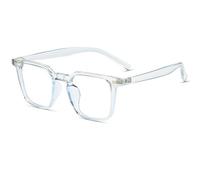 NOVESIXTDAT Lecteurs d'ordinateur Anti-éblouissants Grandes Lunettes de Lecture carrées Lunettes presbytes lumière Bleue bloquant la lumière Plate Miroir (Color : Blue, Size : +200)
