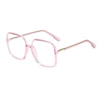 NOVESIXTDAT Lunettes de Lecture à Grand Cadre carré for Femmes et Hommes, lecteurs de Lunettes Anti-lumière Bleue surdimensionnés incassables, Anti-Reflets (Color : Light-Pink, Size : +100)