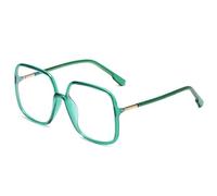 NOVESIXTDAT Lunettes de Lecture à Grand Cadre carré for Femmes et Hommes, lecteurs de Lunettes Anti-lumière Bleue surdimensionnés incassables, Anti-Reflets (Color : Green, Size : +250)