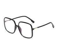 NOVESIXTDAT Lunettes de Lecture à Grand Cadre carré for Femmes et Hommes, lecteurs de Lunettes Anti-lumière Bleue surdimensionnés incassables, Anti-Reflets (Color : Black, Size : +250)