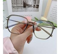 NOVESIXTDAT Lunettes de Lecture carrées surdimensionnées à la Mode, lecteurs d'ordinateur Anti-lumière Bleue, Lunettes incassables Anti-Fatigue oculaire (Color : Green, Size : +3.00)