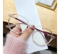 NOVESIXTDAT Lunettes de Lecture ovales élégantes Femmes Hommes, lecteurs d'ordinateur Ronds bloquant la lumière Bleue, Miroir Plat Anti-Fatigue oculaire (Color : Purple, Size : +2.00)