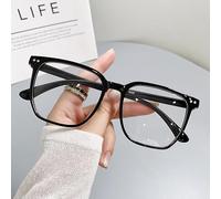 NOVESIXTDAT Lunettes de Lecture surdimensionnées, Anti-Fatigue oculaire, Blocage de la lumière Bleue, lecteurs d'ordinateur, Confort, Miroir à lumière Plate (Color : Black, Size : +250)