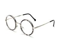 NOVESIXTDAT Mignon Ordinateur lecteurs Bleu lumière bloquant Anti éblouissement Lunettes de Lecture Lunettes Rondes Plat lumière Miroir for Femmes/Hommes (Color : Black, Size : +250)