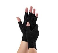 Novetec Gants Arthrite Sans Doigts Compression Femme Homme Colle Ponctuée Soutien Mains Polyarthrite Rhumatoïde Arthrose Soulagement Maladie Raynaud Respirant Conduire Travail Usage Quotidien 1 paire
