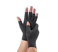 Novetec Gants Arthrite Sans Doigts Compression Femme Homme Colle Ponctuée Soutien Mains Polyarthrite Rhumatoïde Arthrose Soulagement Maladie Raynaud Respirant Conduire Travail Usage Quotidien 1 paire