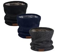 NovForth Cache-cou d'hiver en polaire doublée Écharpe infinie Épaisse Coupe-vent et anti-poussière Cercle de ski pour hommes et femmes Doublure en tricot en polaire à double couche, Taille unique