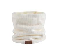 NovForth Tour de Cou Gaiter Masque Cagoule Cache-Cou Hiver écharpe Coupe-Vent Ski Élastique Épais Doux maille Doublure Polaire Neck Warmer Fines Rayures Blanc