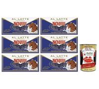 Novi Cioccolato al Latte Intenso Lot de 6 tablettes de chocolat au lait intense 100 g + Polpa di Pomodoro Italian Gourmet Polpa di Pomodoro Boîte de 400 g