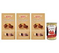 Novi Cuadro Quattro Lot de 3 sachets de150 g de chocolat délicieux aux noisettes italiennes 400 g