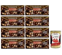 Novi Nocciolato Lot de 8 boîtes de chocolat noir aux noisettes entières 130 g + Polpa di Pomodoro Italian Gourmet Polpa di Pomodoro 400 g