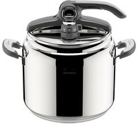 Novia Vitamin Lagoeasy'Up Autocuiseur 9 L En Acier Inoxydable 18/10 Ø 24 Cm, Casserole Induction Et À Gaz, Couvercle Intelligent Et Ouverture Facile, Avec Panier, Ecodose, Livre De Recettes