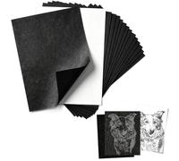 Noviatrix 100 Feuilles Papier Carbone, Format A4 Papier Transfert(Noir) | pour Le Calquage Transfert de Carbone, Convient au Bois, au Tissu et a La Toile