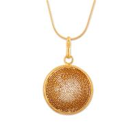 NOVICA Femme 21k plaqué or jaune 0,925 Pendentif Collier 'Starlit Suns Or/Argent/Jaune