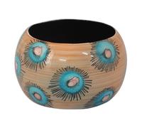 NOVICA Femme Bois Bracelet, 8" 'Blue Anemone'
