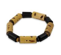 NOVICA Femme Bois de Bambou perlée Bracelet, 7.5" 'Bamboo Delight'