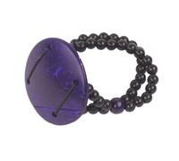 NOVICA Femme Bois de coco Shell Bracelet en perles, 7.5" 'Purple Moon'