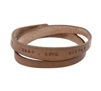 NOVICA Femme Bracelet gainé de cuir, 14,25" « Vivre pleinement Brown »
