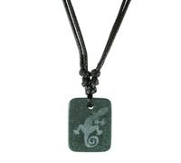 NOVICA Femme Collier Pendentif de jade, 12.75", Maya Gecko'