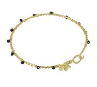 NOVICA Femme « Les baies florales » Onyx 18k plaqué or Bracelet