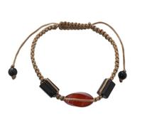 NOVICA Femme Multi-Gem Agate Bracelet en perles, 6,75" 'Midnight Flame'