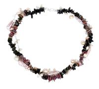 NOVICA Femme Pearl et choker Tourmaline, Rainbow'