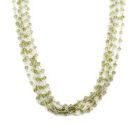 NOVICA Femme Péridot perle d'eau douce crème acidulée 0,925 Argent collier de perles, 19,75", « Lotus Beauty »