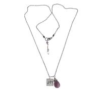 NOVICA Femme Perle d'eau douce Blanc Argent Améthyste Cultured 0,925 Collier en argent, 17,25", « Inspirer Joy »