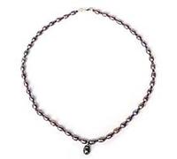 NOVICA Femme Perle et grenat choker, « Sa beauté »