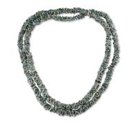 NOVICA Femme Turquoise long collier de perles, 48,0" Song of the Sky '
