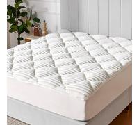 Novilla Drap Housse Polaire 140 x 200 cm, Surmatelas en Peluche Doux et Chaud, Protège Matelas Molletonné Rembourrage en Fibres Moelleuses, Agréable au Toucher, Rabat Élastique, Lavable, Blanc