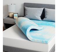 Novilla King Surmatelas en Mousse à mémoire de Forme, 5,1 cm, Gel rafraîchissant, soulagement de la Pression ventilé, Confort Doux pour canapé, Camping-Car, dortoir