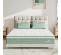 Novilla Matelas 135x190, 24CM, Matelas à Ressorts Ensachés 3 Zones, Soutien Lombaire Renforcé, Mousse à Mémoire de Forme en Gel, Sommeil Frais, Isolation des Mouvements, Tissu Doux Pour La Peau