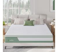 Novilla Mattress Queen, Matelas hybride à 5 zones de 30,5 cm avec mousse à mémoire de forme en gel pour soulager la pression et une nuit fraîche, matelas ferme Midume Queen dans une boîte