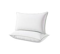 Novilla Oreiller 40x80 Lot de 2 Coussin Blanc | Garnissage 100% Fibre Polyester Bon Soutien du Cou | Oreillers Dodo Moelleux pour Hotellerie Lit Canapé | Respirant et Doux Carré avec Fermeture Éclair