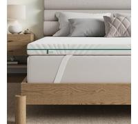 Novilla Surmatelas 120 X 200 CM - 7,5 cm Mémoire de Forme, Housse Lavable, Sangles Élastiques, Antidérapant, Certification de Sécurité - pour Matelas Ferme, Chambre d’Amis, Dortoir, Camping-Car