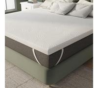 Novilla Surmatelas 160x190, 7.5CM Surmatelas en Mousse de confort, Certifié Sûr et Fiable par CertiPUR-US et Oeko-TEX, Absorbant et Respirant, Tissu Doux pour La Peau, Lavable