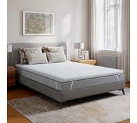 Novilla Surmatelas Mémoire de Forme 140x190 cm,5cm Mousse Gel Aérée et Soutien, Housse Tricotée Lavable et Antidérapante, Certifié Oeko-TEX, Confort Moelleux et Respirant
