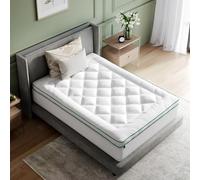 Novilla Surmatelas Premium 120x190 cm - Ultra Confort, Douceur et Respirant - 4 Saisons, Poche Profonde 30 cm - Blanc