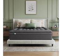 Novilla Surmatelas Premium 120x200 cm - Ultra Confort, Douceur et Respirant - 4 Saisons, Poche Profonde 30 cm - Gris foncé